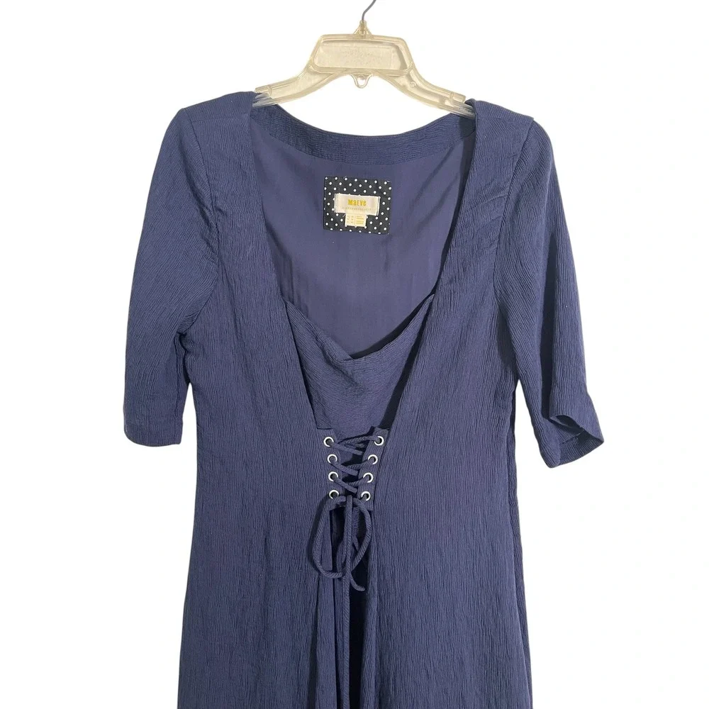 MAEVE x ANTHROPOLOGIE Juliet Corset Dress in Navy‎